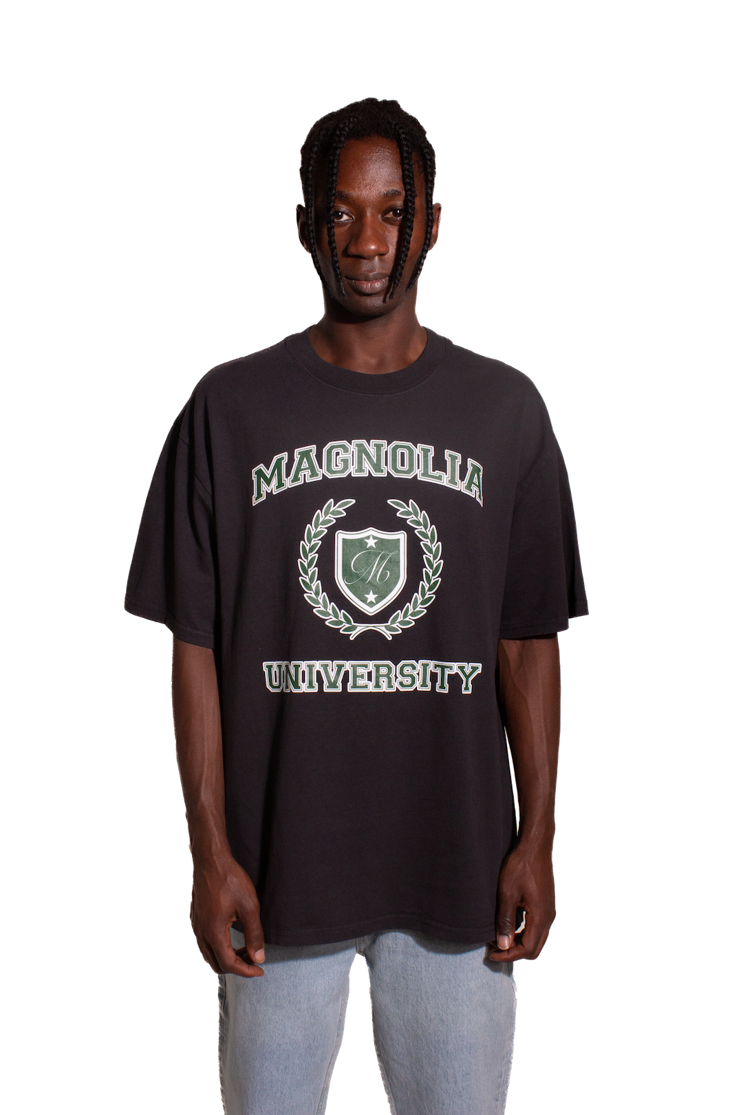 Magnolia® University Tee Black/Green Magnolia Clothing