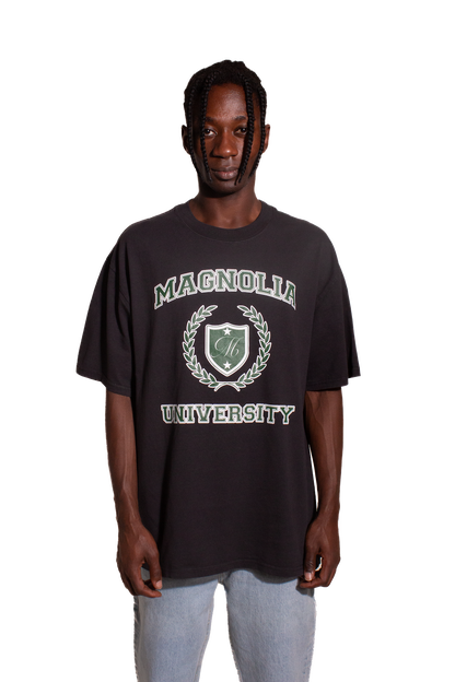 Magnolia® University Tee Black/Green Magnolia Clothing